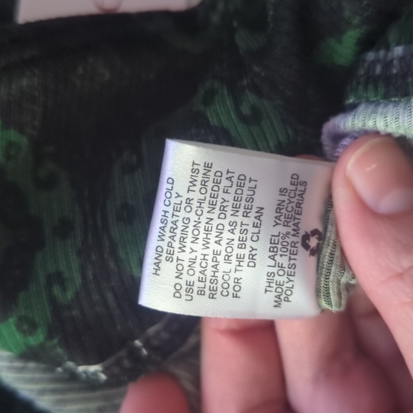 Pink Rose Womens Pants Flare Leg Ribbed Black Green Stretch Pull On Medium - Picture 8 of 8